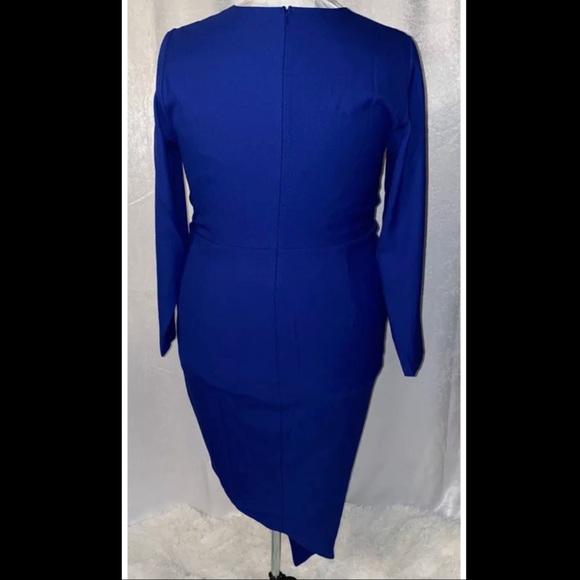 Monif C Jenna Blue Asymmetrical Dress - Picture 5 of 8